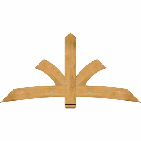 Ekena Millwork Davenport Rough Sawn Timber Gable Bracket, Western Red Cedar, 72"W x 36"H x 2"D x 6"F, 12/12 Pitch GBW072X36X0206DAV00RWR